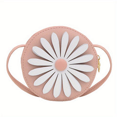 Kids PU Leather Little Daisy Crossbody Bag Mini Coin Purse