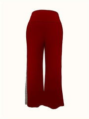  Camo Print High Rise Wide Leg Trousers
