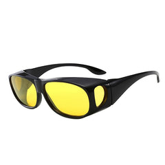 Night Vision Driving Glasses Set Mirror Rain Snow Fog Brightening Goggles