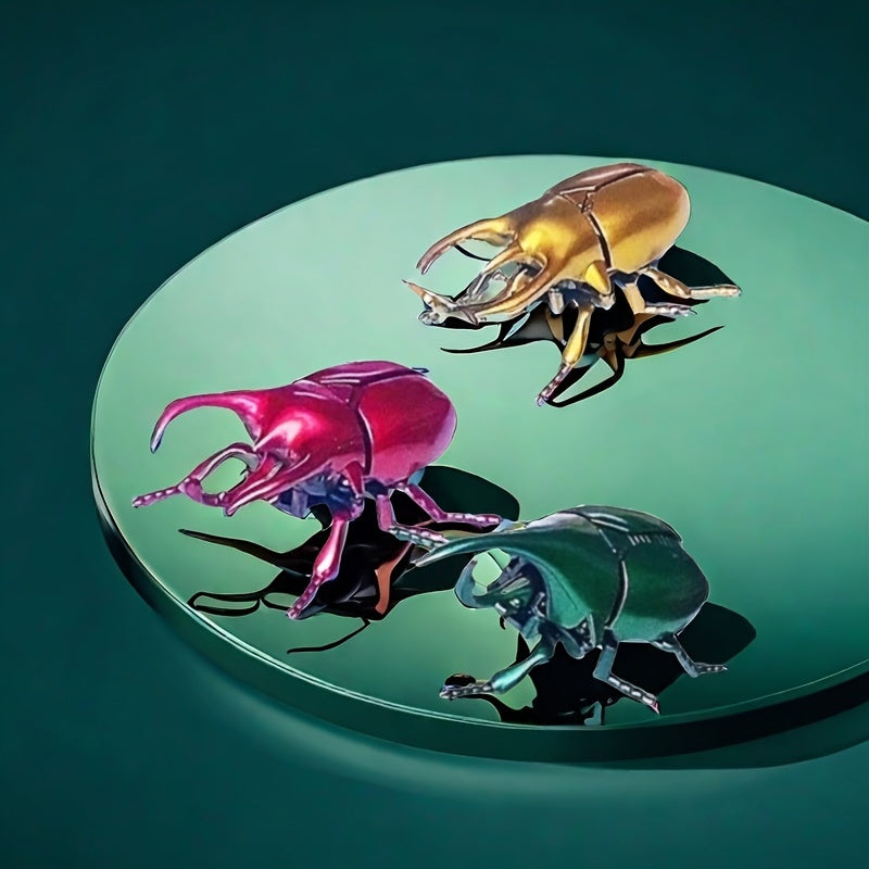 3 Pack Mech Bug Battle Beetles Wind Up Stress Relief Toy Assorted Colors