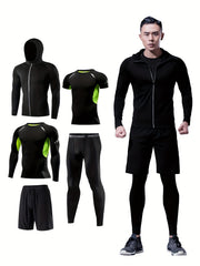 Men's Quick-Drying Stretch Fitness Set for Summer Sports