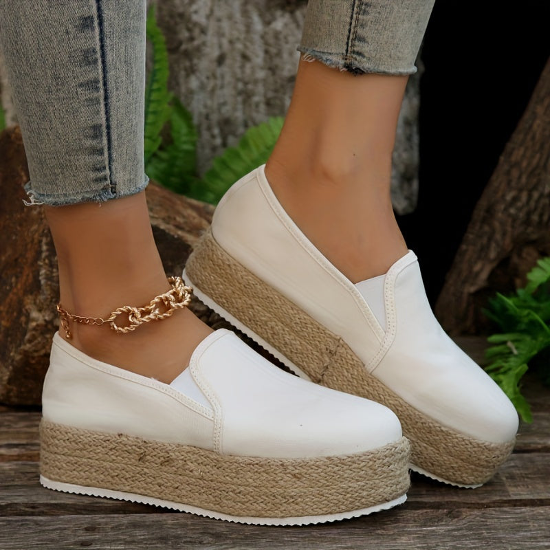 Women's Slip-On Espadrilles with Non-Slip Thick Bottom