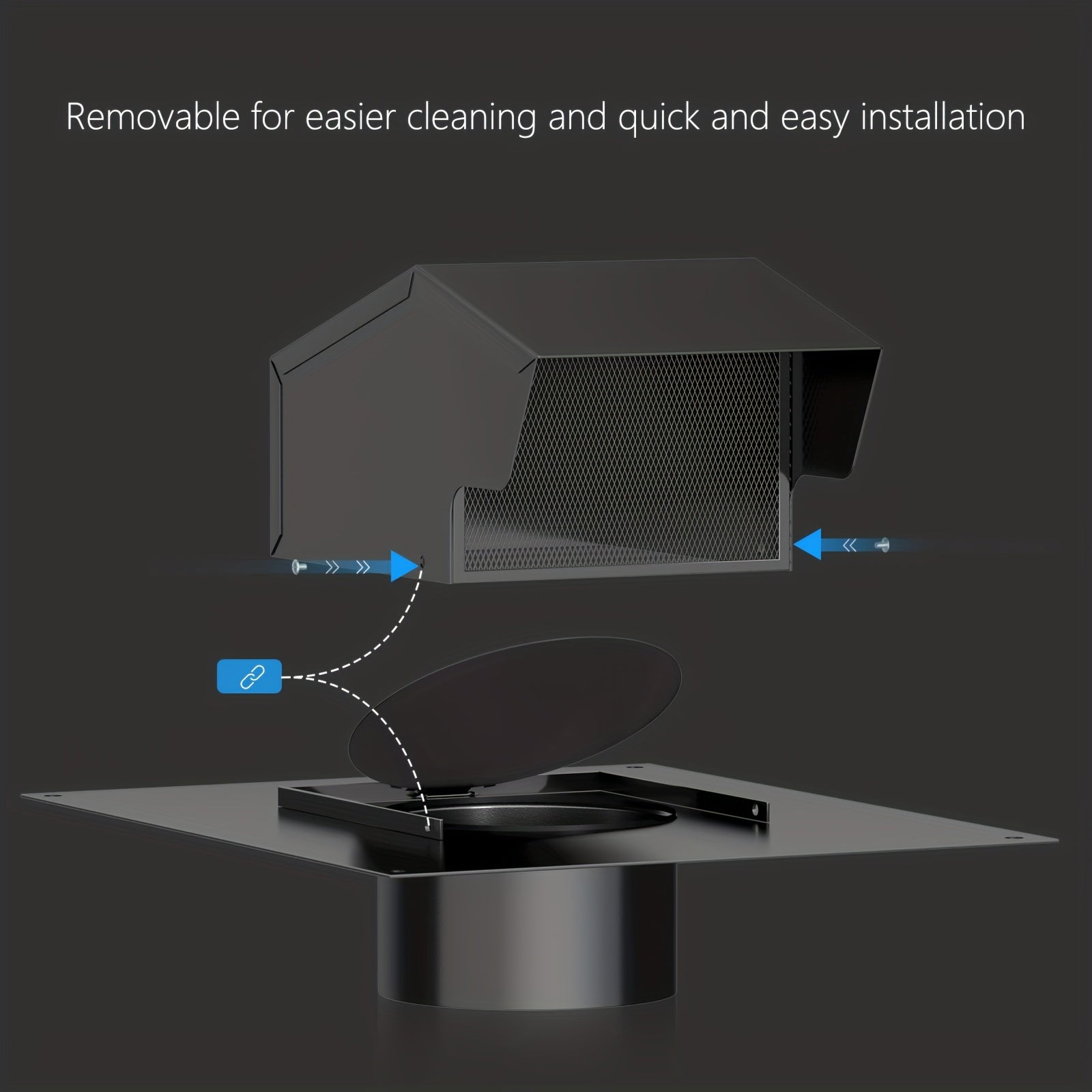 Galvanized Steel Roof Vent Cap with Damper for Ventilation System