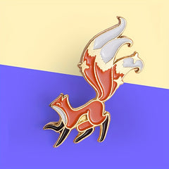 Fox Pin Brooch for Backpacks Jackets Hats Scarves Pants