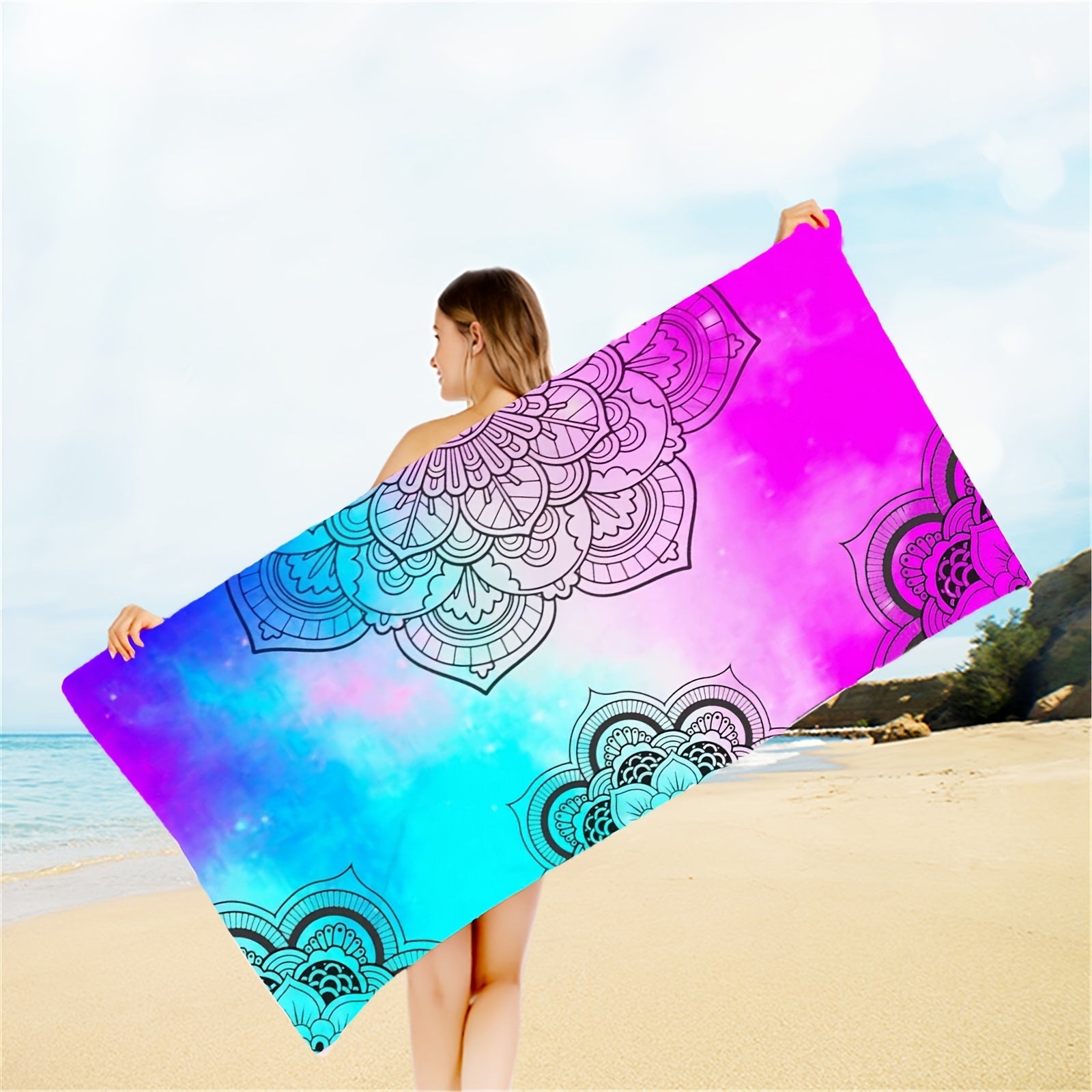 Fast Drying Double Sided Fleece Beach Towel for Water Sports