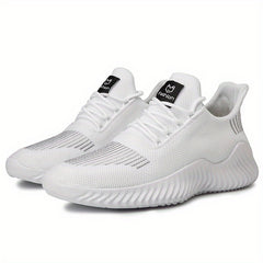 Men's Lace Up Knit Sneakers Casual Walking Shoes
