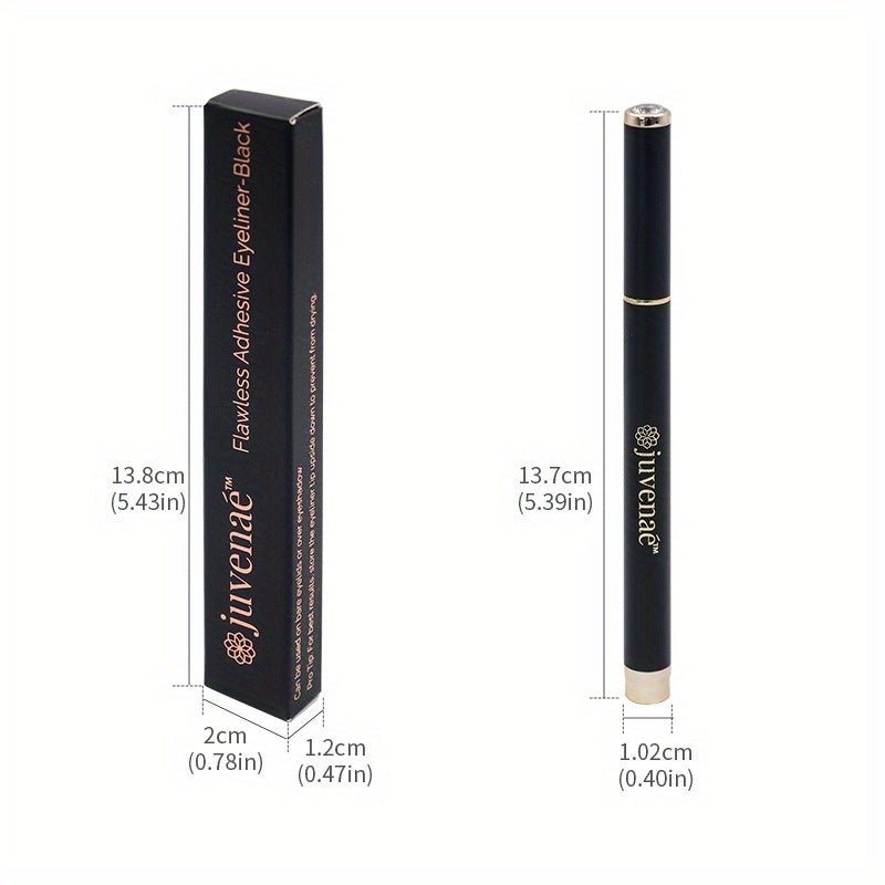 2-in-1 Waterproof Adhesive Eyeliner Pen - 24H Long Lasting No Glue Needed