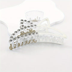 Rhinestone Car Ears Hair Claw Nonslip Ponytail Holder