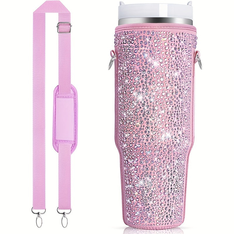 40oz Cup Sleeve w/ Adjustable Shoulder Strap for Outdoor Sports
