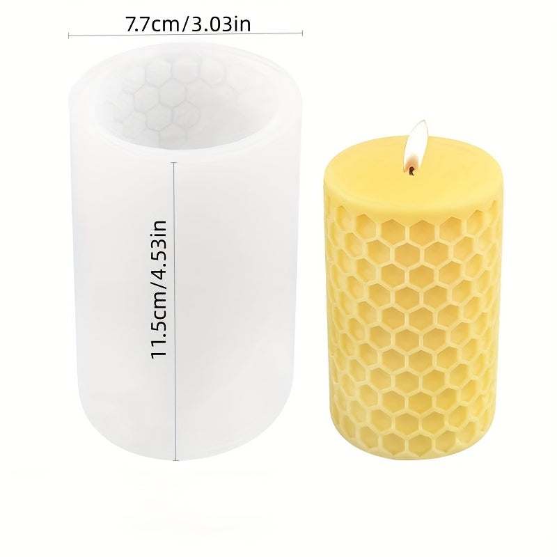 3D Bee Honeycomb Candle Making Molds Silicone Plaster Mold