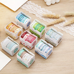 10 Rolls Basic Mori Watercolor Washi Tape Set