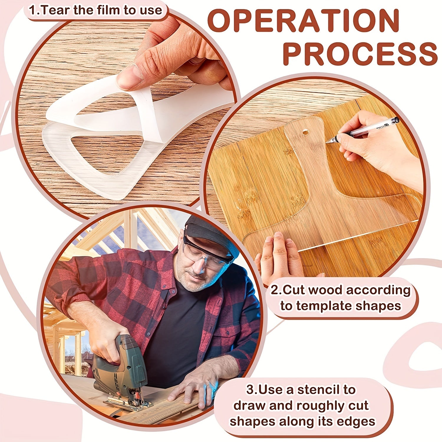 1pc Acrylic Router Template for Cutting Board, Kitchen Home Use