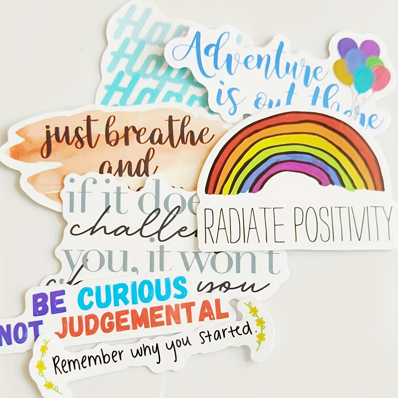 100 Pcs Waterproof Motivational Quote Stickers for Water Bottles Laptop Phone