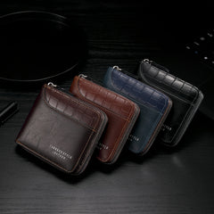 Stylish Mens Zipper Wallet with Card Slots