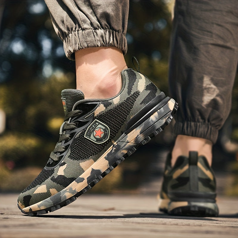 Men's Camo Breathable Non Slip Sneakers Outdoor Training Shoes
