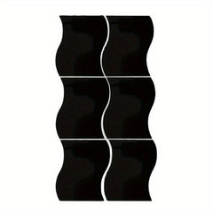 6pcs 3D Wavy Mirror Wall Stickers DIY Home Decorative Acrylic Mirror Wall Decor