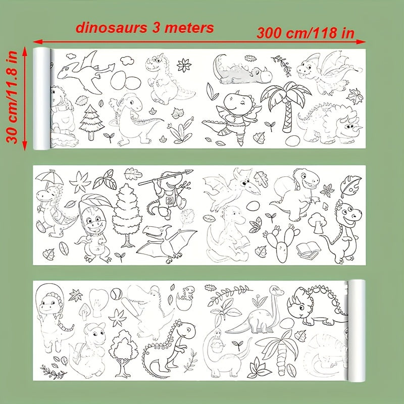 3 Years Kids Creative Doodle Roll 3 05meter Large DIY Coloring Paper