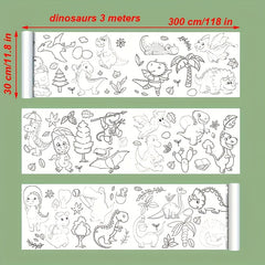 3 Years Kids Creative Doodle Roll 3 05meter Large DIY Coloring Paper