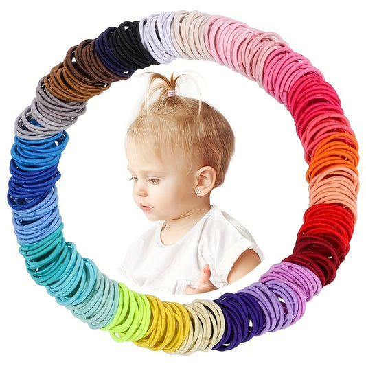 100pcs Elastic Hair Ties for Girls - Perfect Gift for Parties & Daily Life