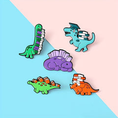Dr Dinosaur Brooch For Girls Students