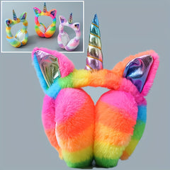 Colorful Unicorn Ear Muffs Winter Warm Ear Protection