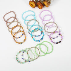Boho Beaded Bracelet Set Stackable Hand Jewelry Women