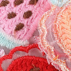 5pcs Plush Fruit Cartoon Patches for Girls Clothing DIY Hand Sewing