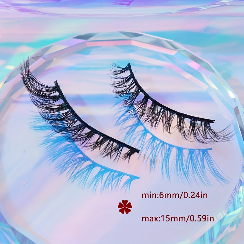 5 Pairs Fishtail Eyelashes 15mm Cat Eye Look Extension For Party