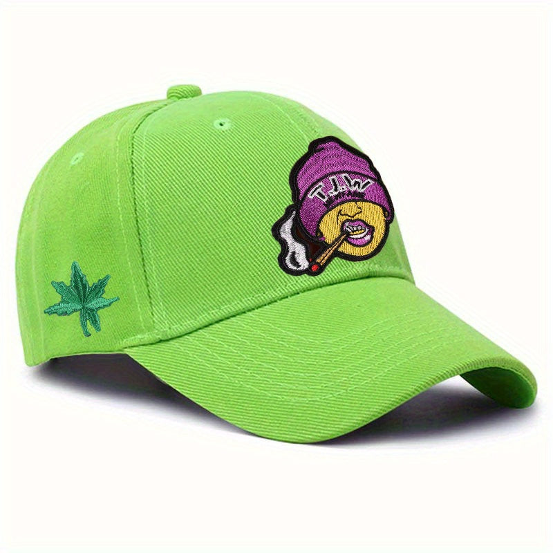Embroidered Peaked Cap for Men Street Sunshade Baseball Hat
