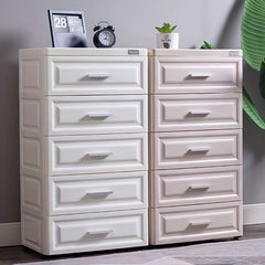 Stackable Plastic Dresser Organizer with Metal Handles
