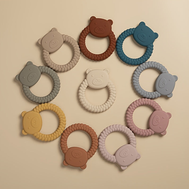 Colorful Silicone Bear Teething Toy for Babies