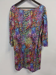  Casual Dress Women's Plus Painting Half Sleeve Round Neck Mini Tee Dre