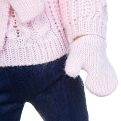 5pc Light Pink Knitted Doll Clothes for 18" Dolls - Kids' Favorite Gift