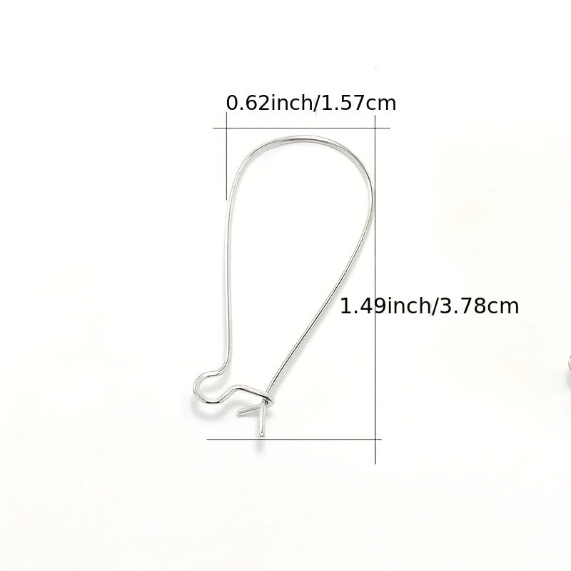 50 Stainless Steel Ear Wire Hooks Earring French Style Lever H