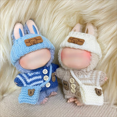Doll Clothing Accessories Set Hat Bag Clothes 3pcs Set for LABU 15 BUBU Dolls