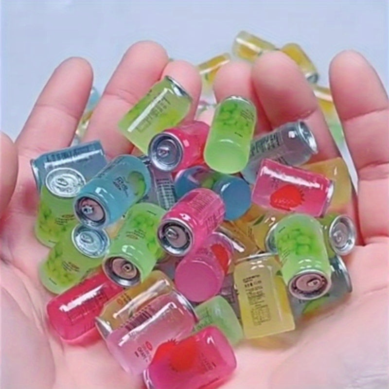 5pcs Mini Luminous Soda Cans DIY Dollhouse Decorations