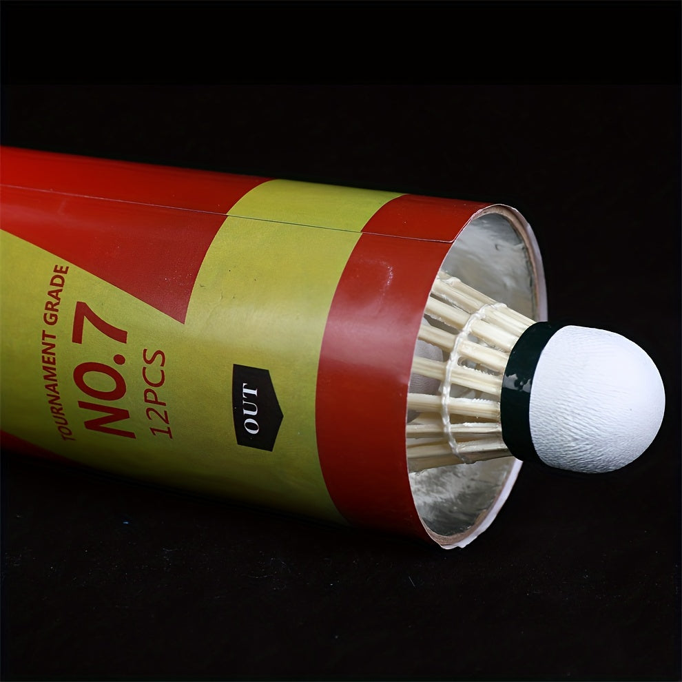 12pcs Feather Badminton Shuttlecocks For Competition Training