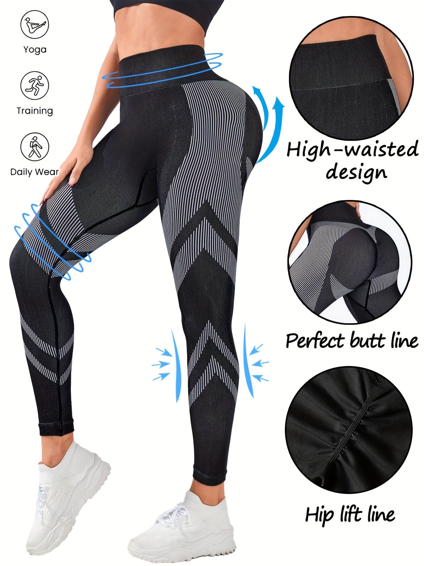 Tummy Control Fitness Pants High Waist Yoga Leggings For Women
