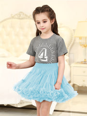 Girls Tutu Skirt Soft Tulle Elastic Waist Dance Ballet Skirts