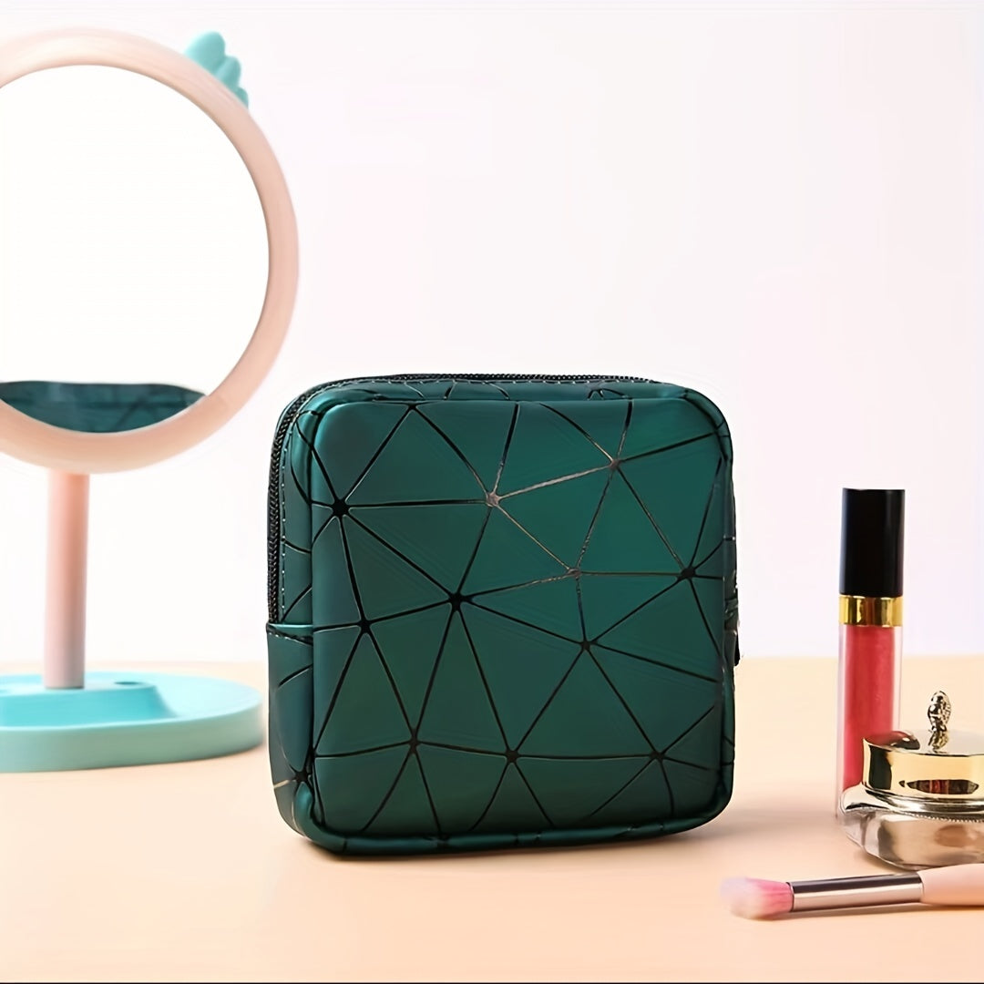 Geometric Zipper Storage Bag Lightweight Travel Organizer