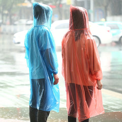 Disposable Rain Poncho Emergency Waterproof Poncho Raincoat Hooded Poncho