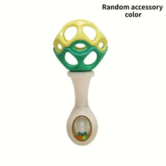 Newborn Baby Hand Rattle with Colorful Beads Gripping Exercise