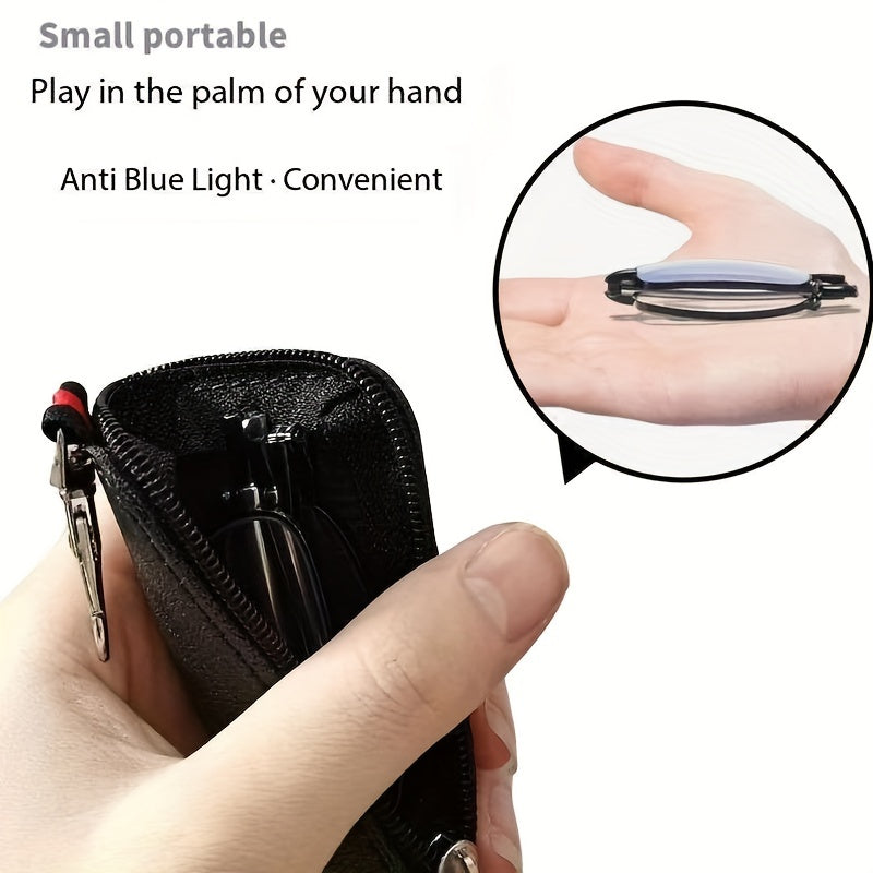 Foldable Anti Light Reading Glasses With Case