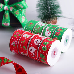 Christmas Ribbon Festive Decor Tape Hand Dye Bow Gift Decor Tape 2 0 98'' Set