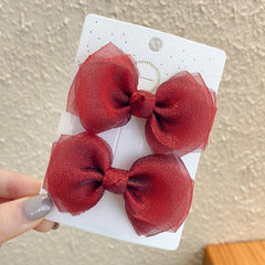 Sparkling Cartoon Bow Hair Clips for Girls