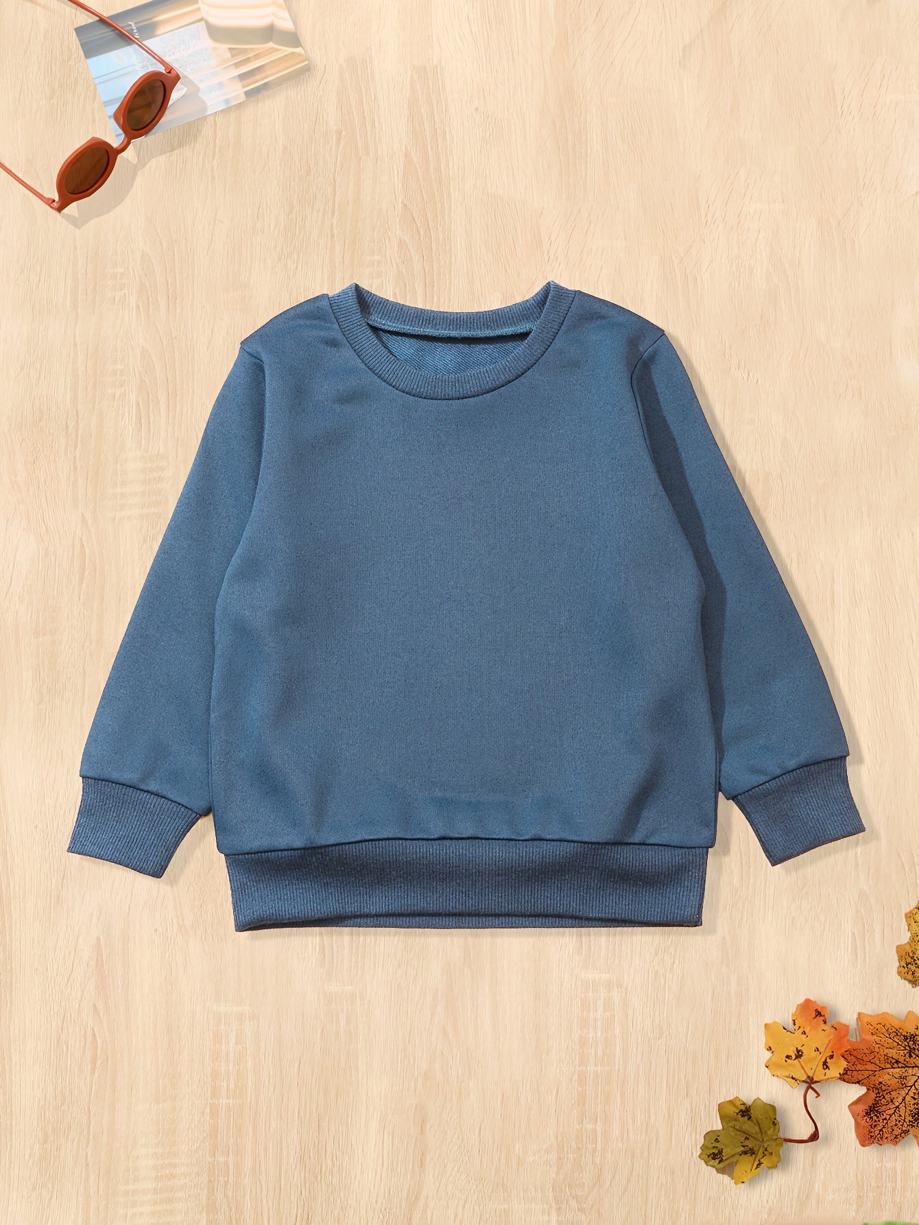 Boy's Solid Long Sleeve Sweatshirt Kids Casual Base Layer Top