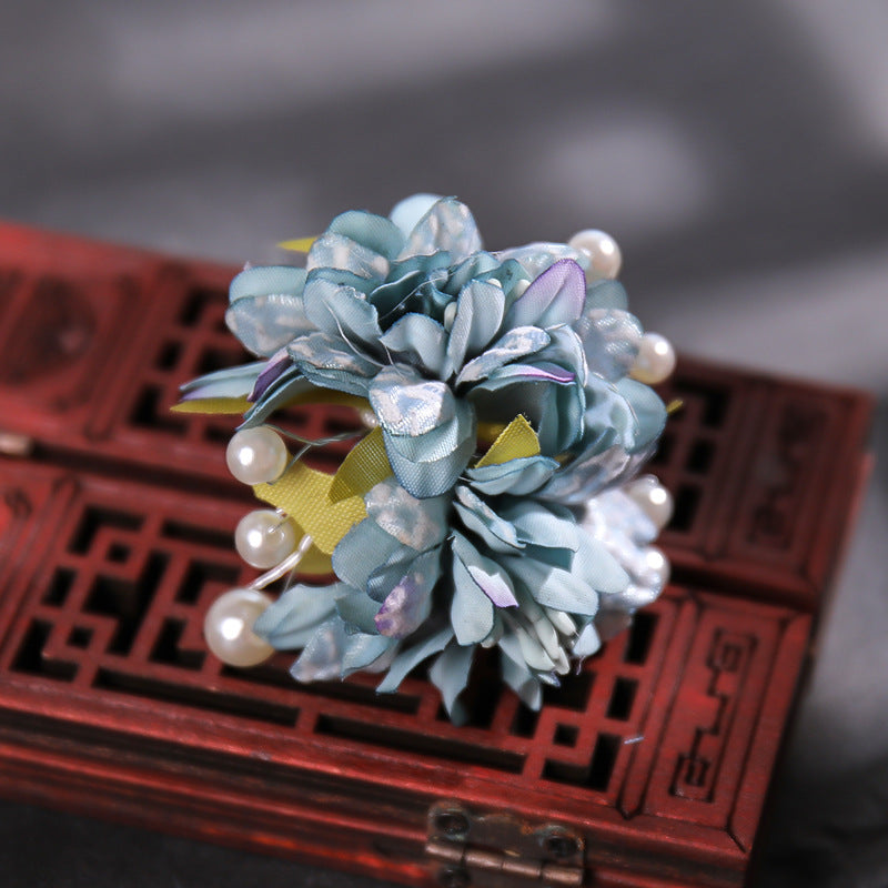 Ancient Style Floral Pearl Haircomb Wedding Hair Accessories