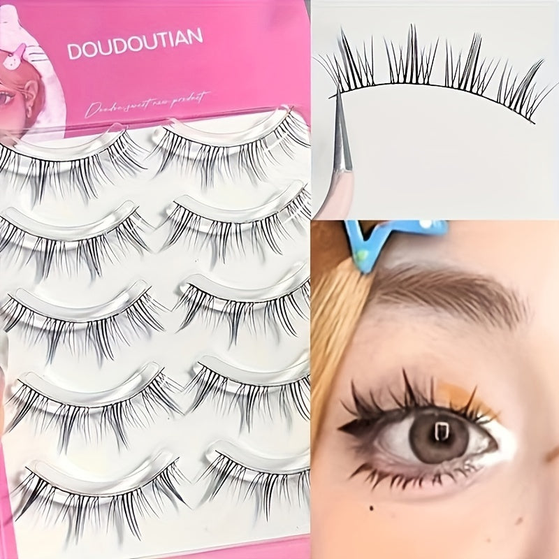 Mermaid Tail 5 Pairs False Eyelashes Comic Manga Natural Simulated