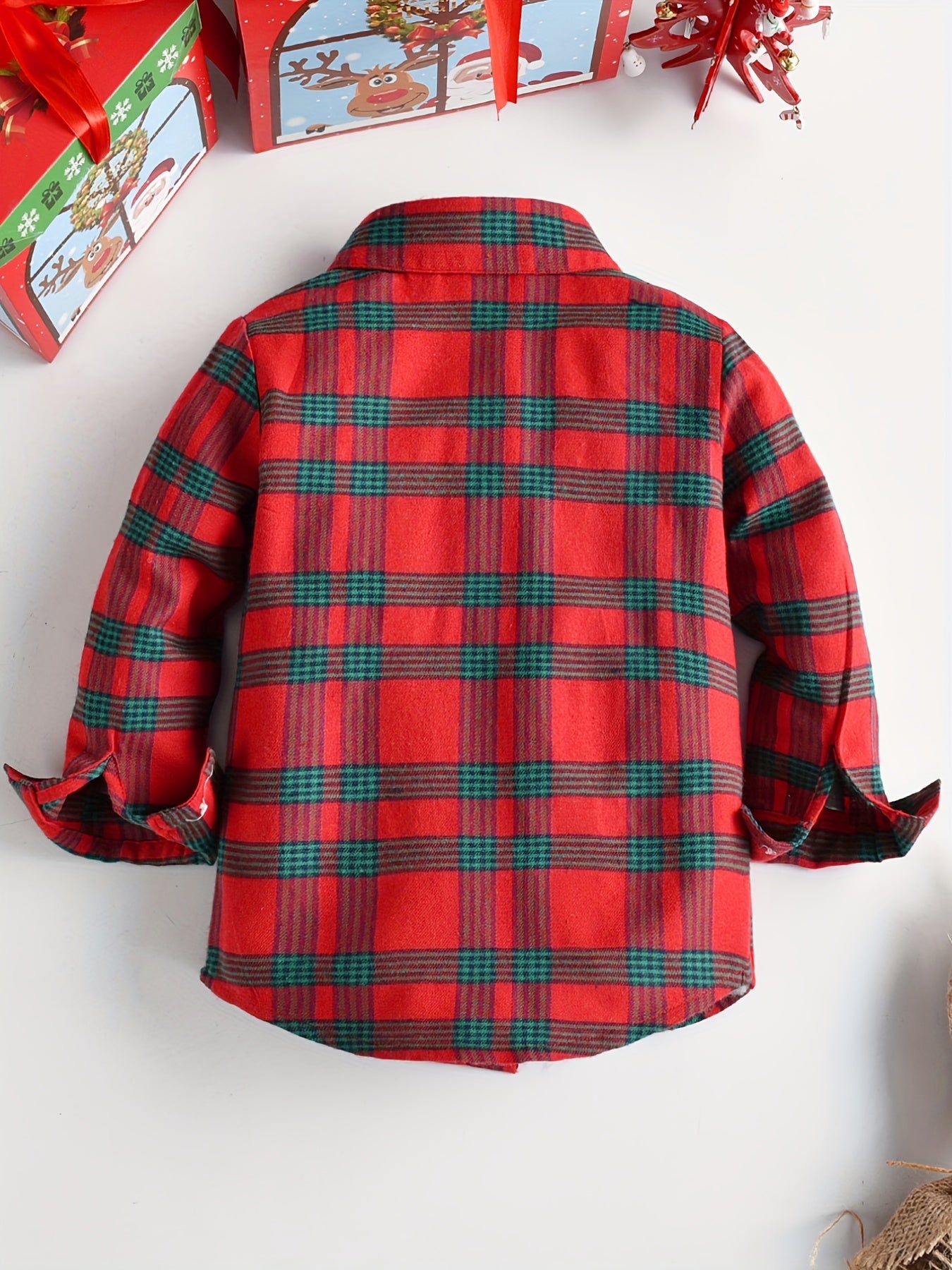 Baby Boys Christmas Outfit Gentleman Outfit Long Sleeve Bow Tie