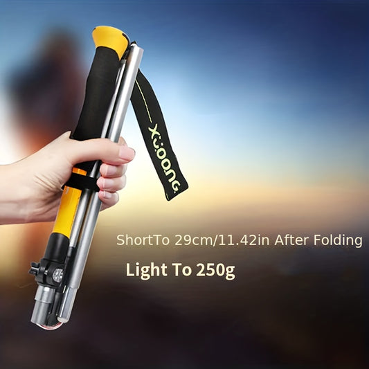 Telescopic Trekking Stick Lightweight Folding Crutch Hiking Pole